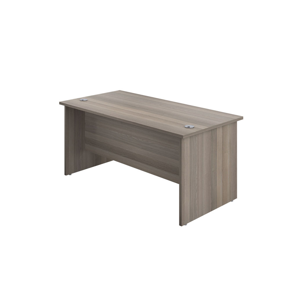 Jemini 1200x800mm Grey Oak Rectangular Panel End Desk