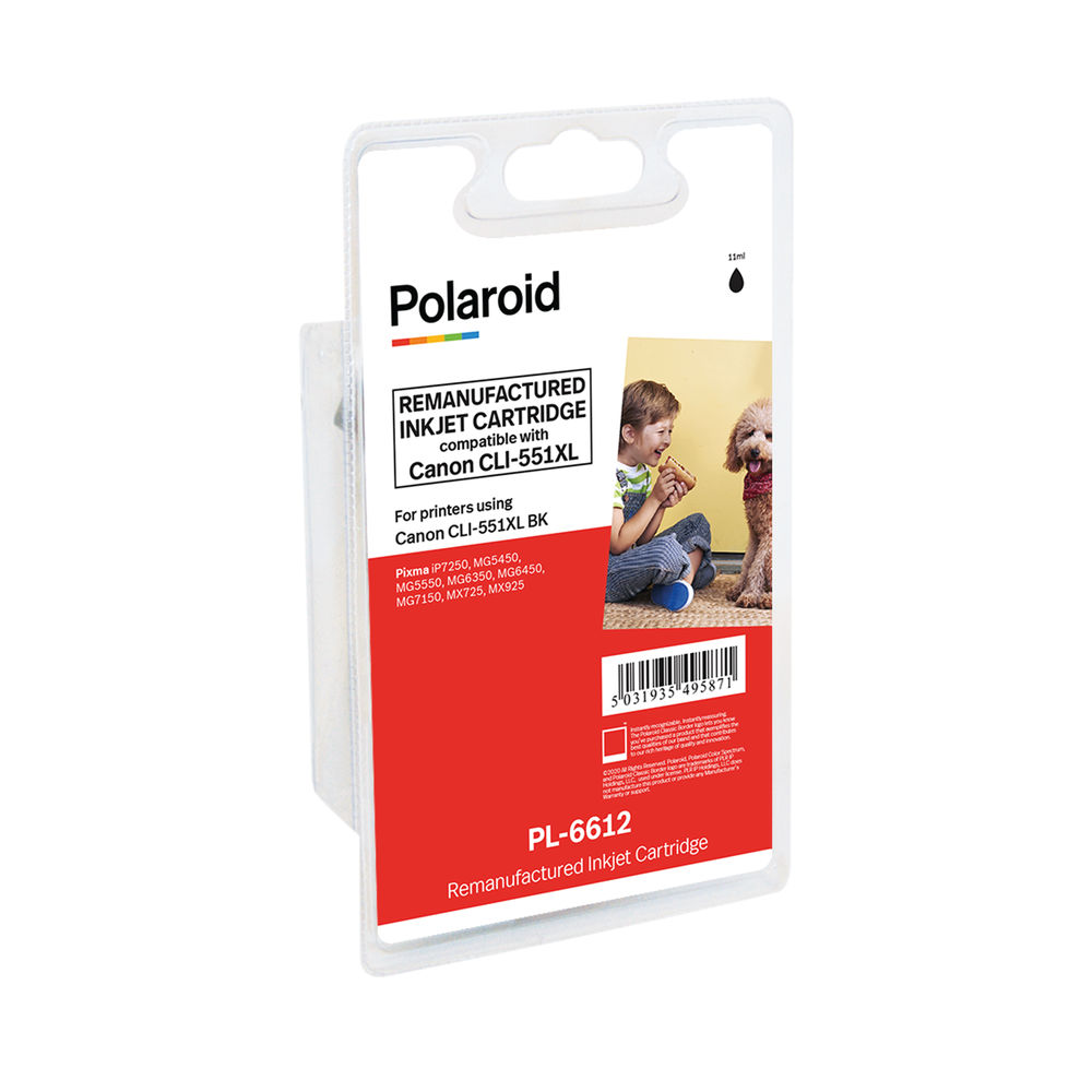 Polaroid Canon CLI-551XL Inkjet Cartridge Black 6443B001-COMP