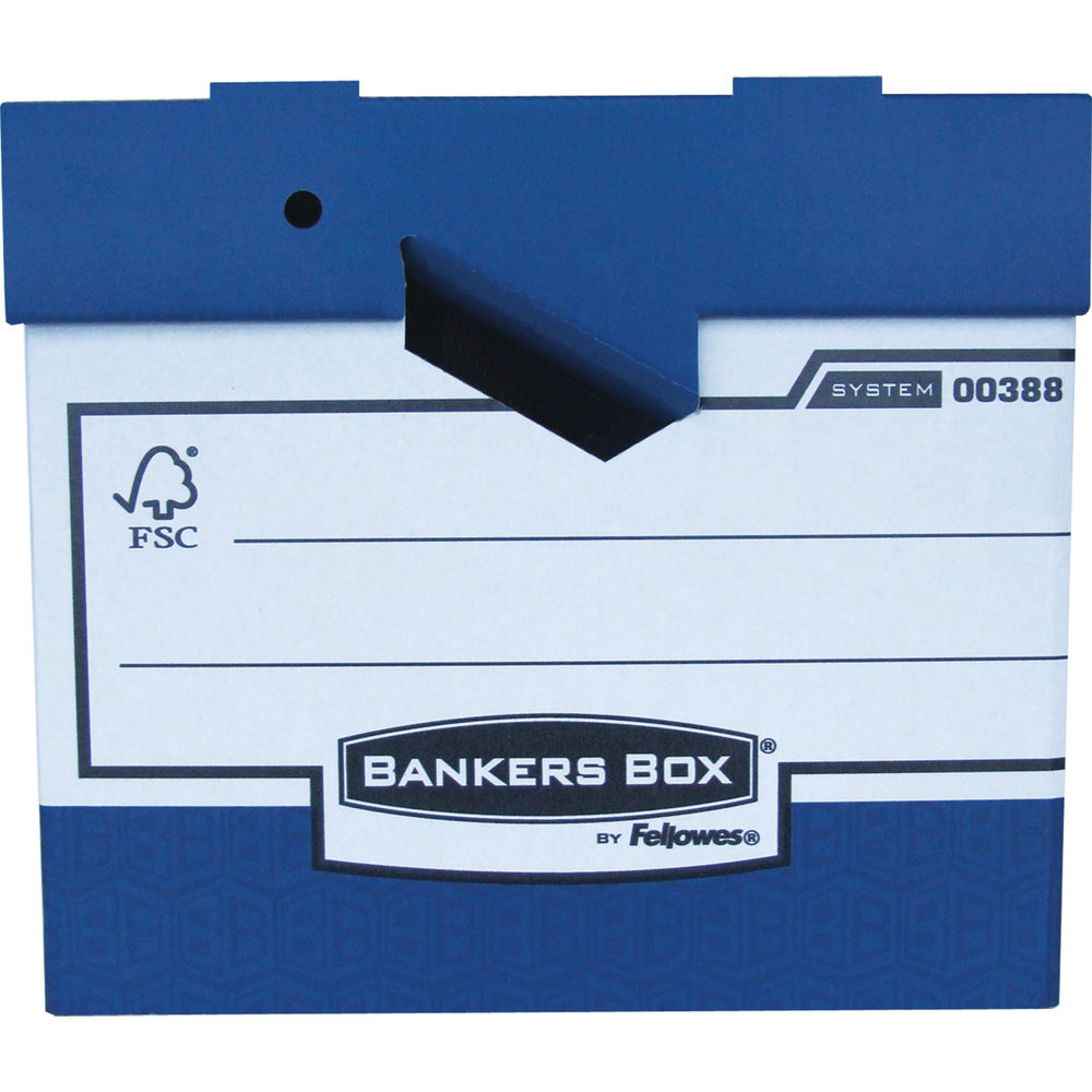 Bankers Box Blue/White Heavy Duty Ergo Box (Pack of 10)