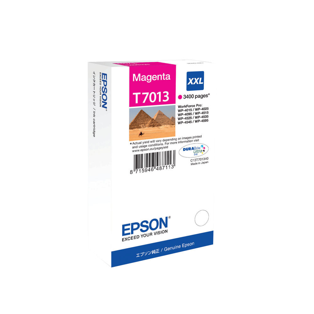 Epson T7013 Magenta Extra High Yield Inkjet Cartridge C13T70134010 / T7013
