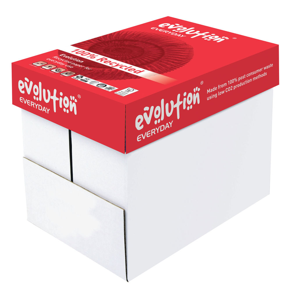 Evolution White Everyday A4 Recycled Paper 80gsm 2500 Pack Eve2180 6973