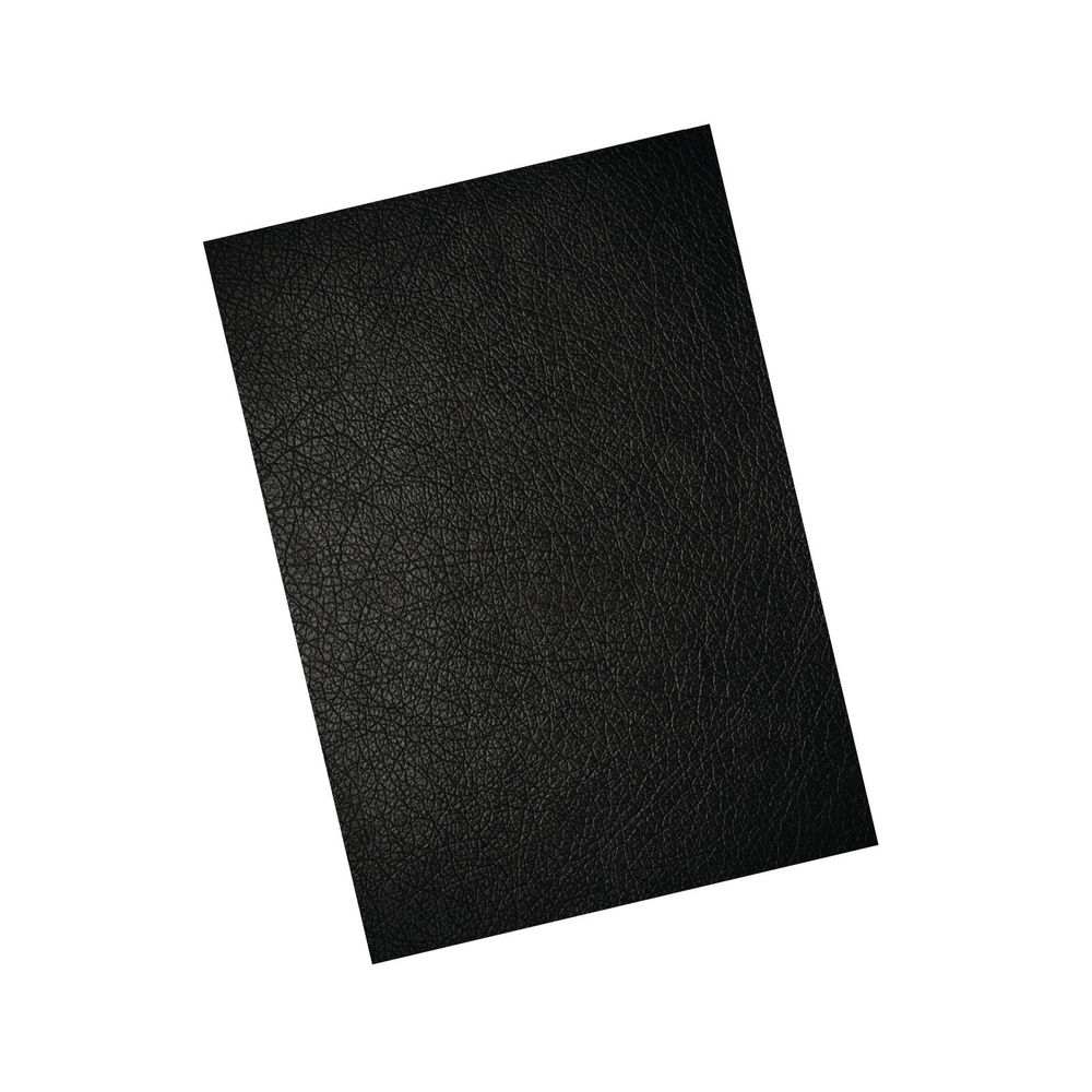 GBC LeatherGrain 250gsm A4 Black Binding Covers (100 Pack) CE040010
