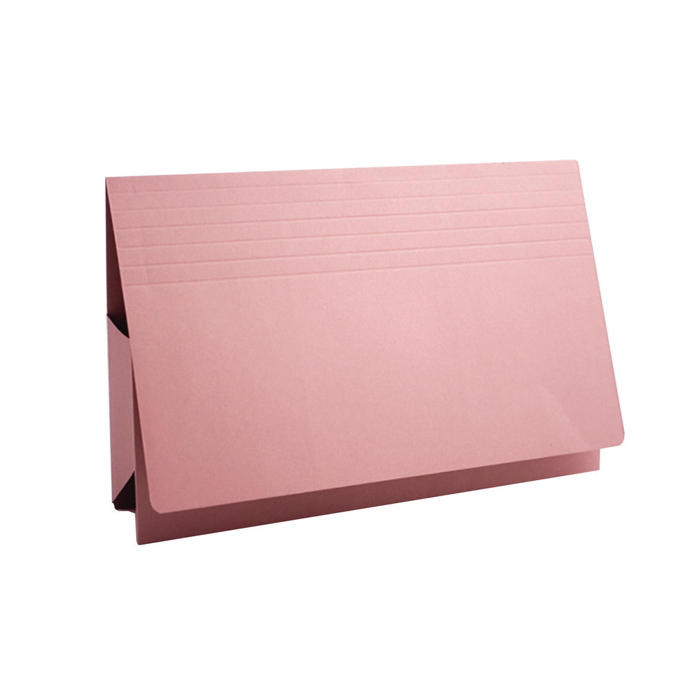 Guildhall Foolscap Pink Probate 75mm Document Wallets, Pack of 25 - PRW2-PNK
