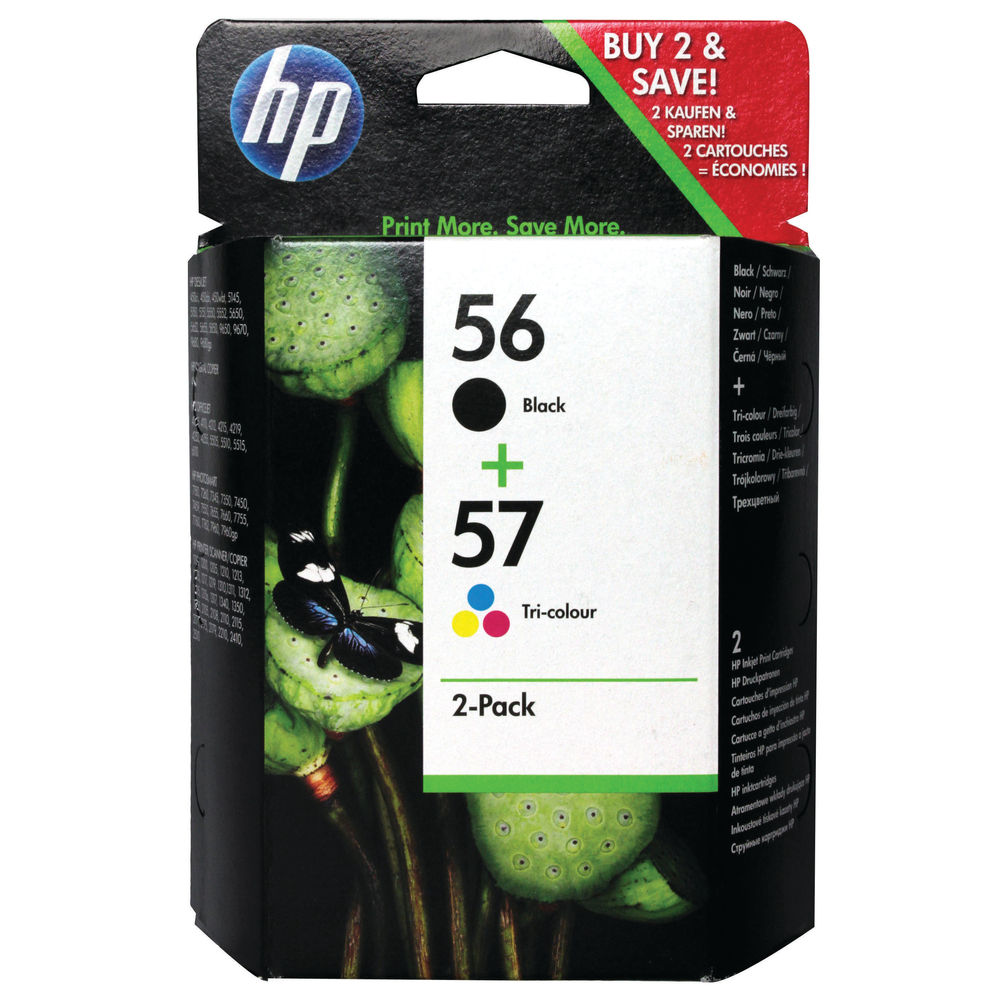 HP 56 57 Black Colour Ink Cartridge Combo Pack - SA342AE