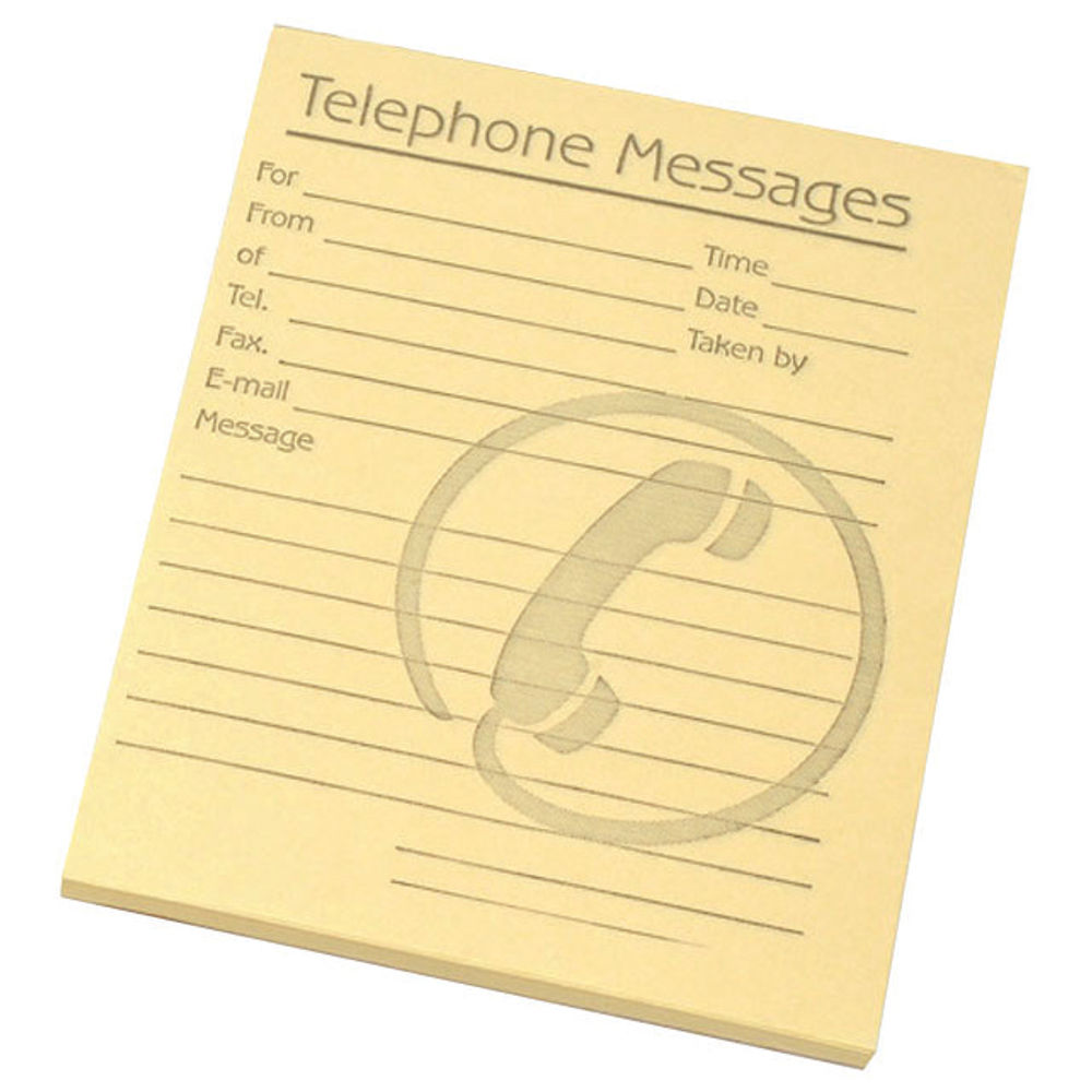 Challenge Telephone Message Pad 127x102mm Yellow (10 Pack) 100080477