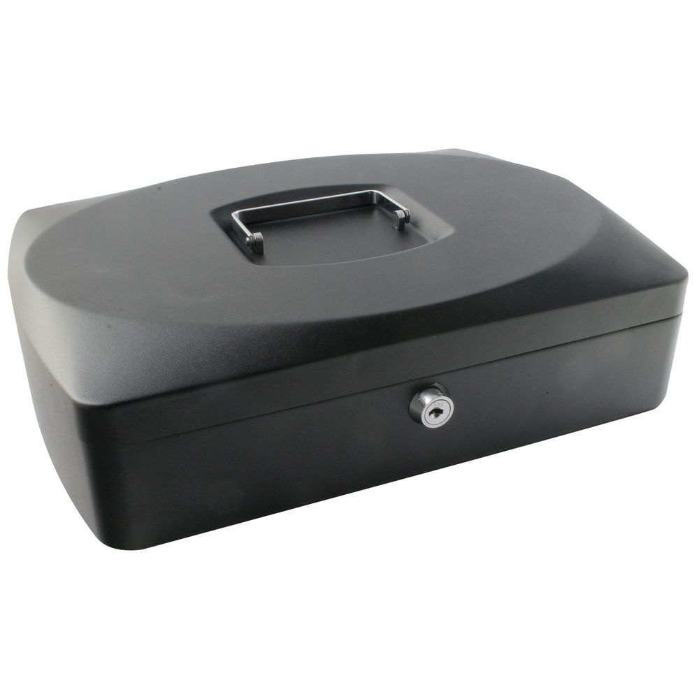 Q Connect 10 Black Cash Boxes with Key