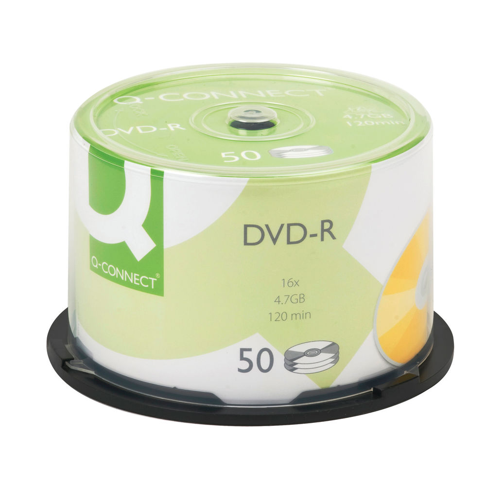 Q Connect Dvd R 4 7gb Cake Box 50 Pack Kf