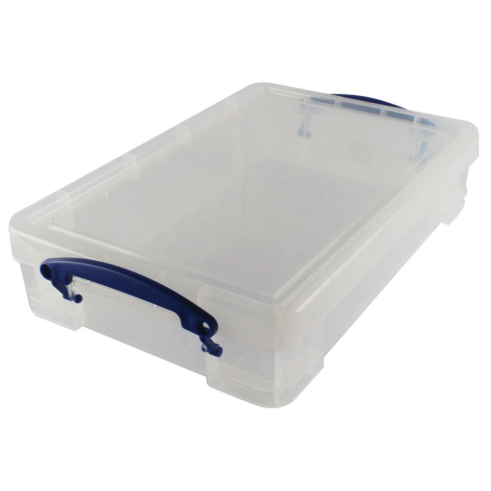 Really Useful 4 Litre Storage Box for A4 Paper Clear