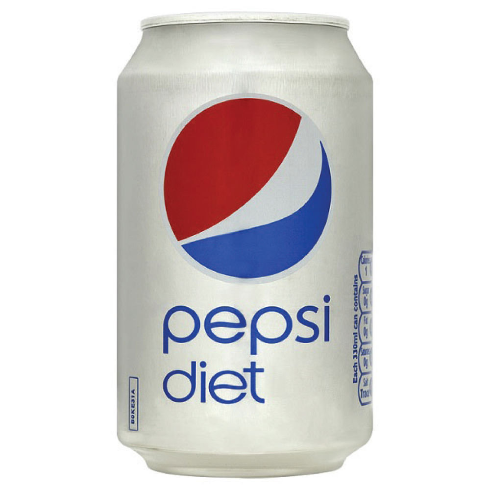 Diet Pepsi Cola Cans 330ml (24 Pack) 202428