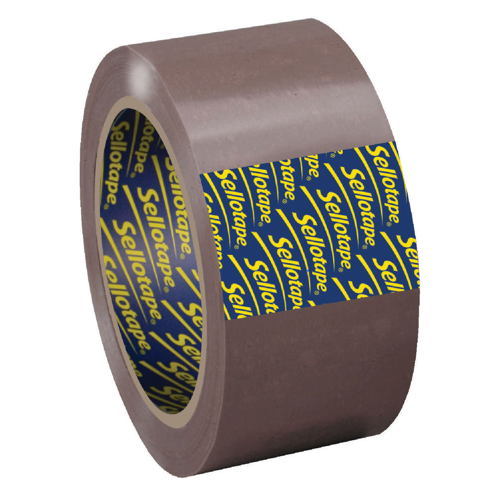 Sellotape Polypropylene Packaging Tape 50mm x 66m Brown (6 Pack) 1445172