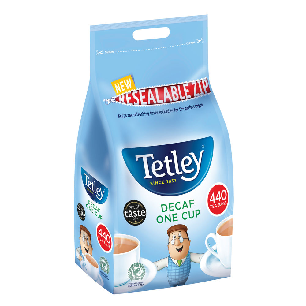 Tetley One Cup Decaffeinated Tea Bags (440 Pack) 1800A