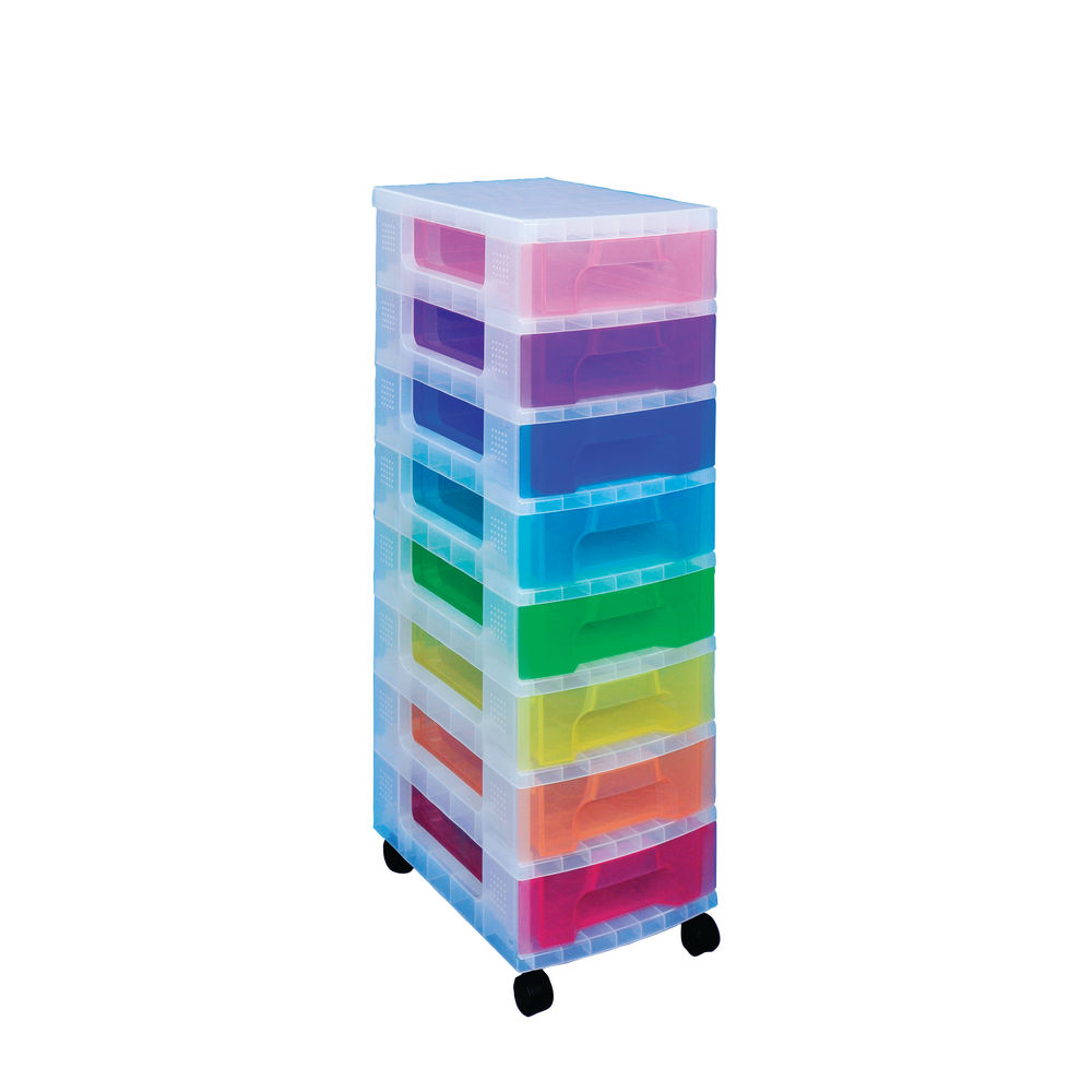 Really Useful Multicoloured 8 Drawer Storage Tower DT1007