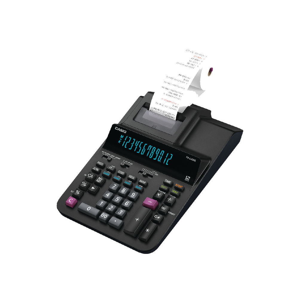 Casio Black 12 Digit Printing Calculator FR620 RE