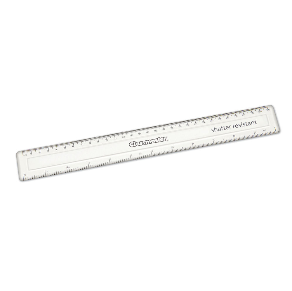 Classmaster Clear 30cm Class Rulers, Pack of 100 SPR30/100