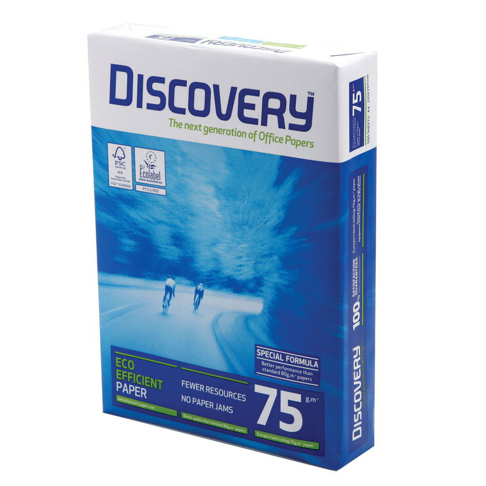 Discovery A4 White Paper 75gsm 2500 Pack 59908 4582