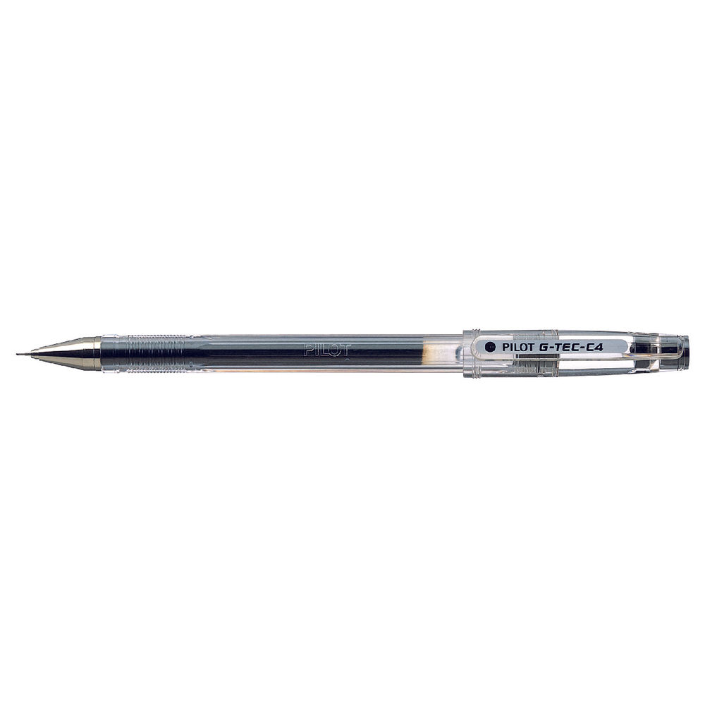 Pilot G Tec C4 Gel Ink 0 4mm Black Rollerball Pens Pack Of 12 Blgc401