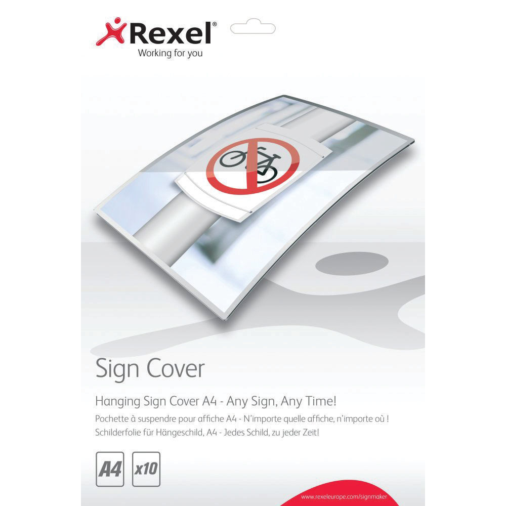 Rexel Hanging Sign Cover A4 (Pack of 10) 2104253