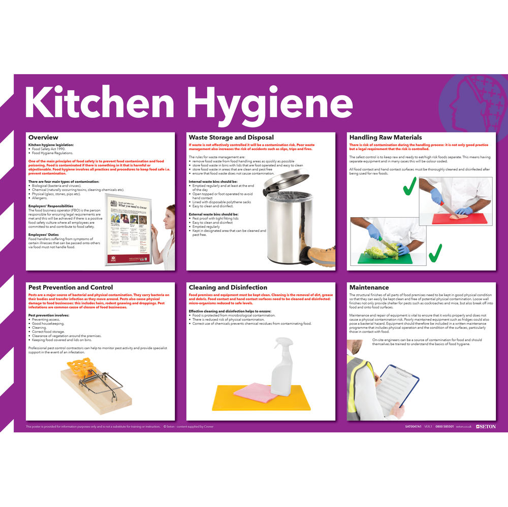 Kitchen Hygiene 420 X 594mm Health And Safety Poster FA607   5abce9cab3cd230835554139 Readable