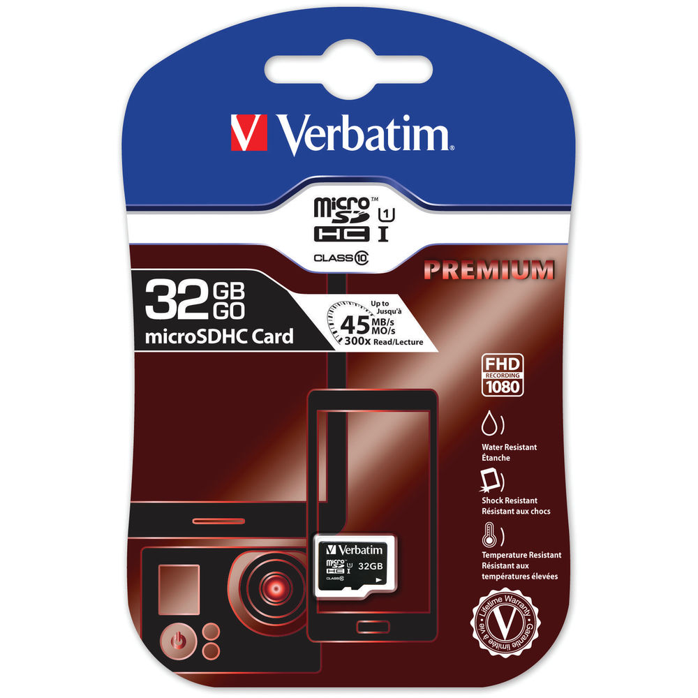Verbatim MicroSDHC Class 10 32GB Memory Card 44013