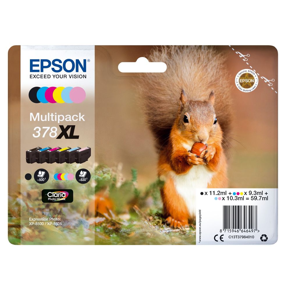 Epson 378xl Ink Cartridge Multipack C13t37984010 1682