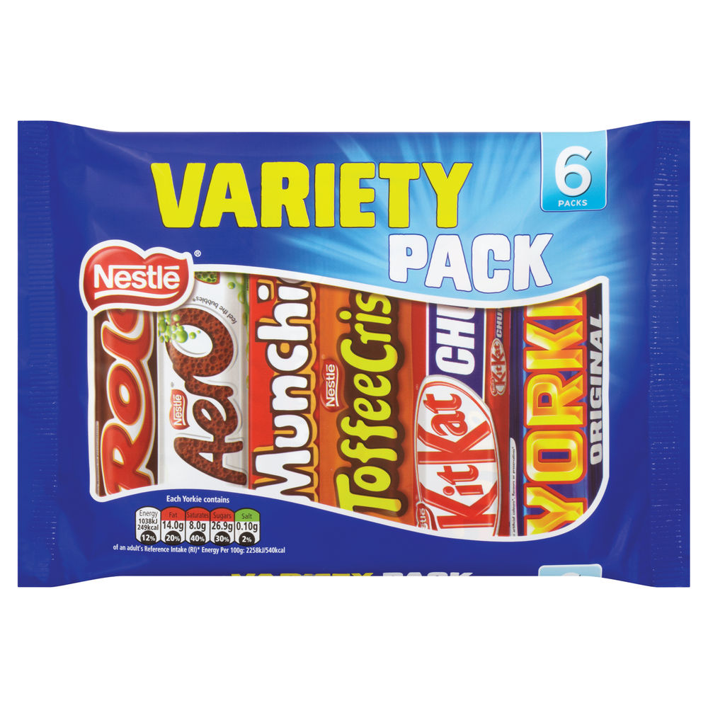 Nestle Milk Chocolate Bar Selection Multipack 264g 6 Pack 12297992 Now on Staples