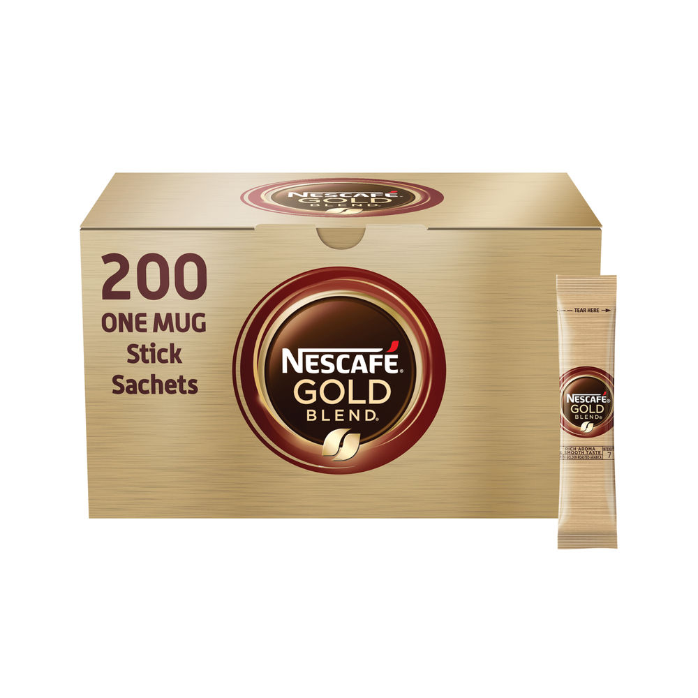 Nescafe Gold Blend One Cup Coffee Sachets (Pack of 200)