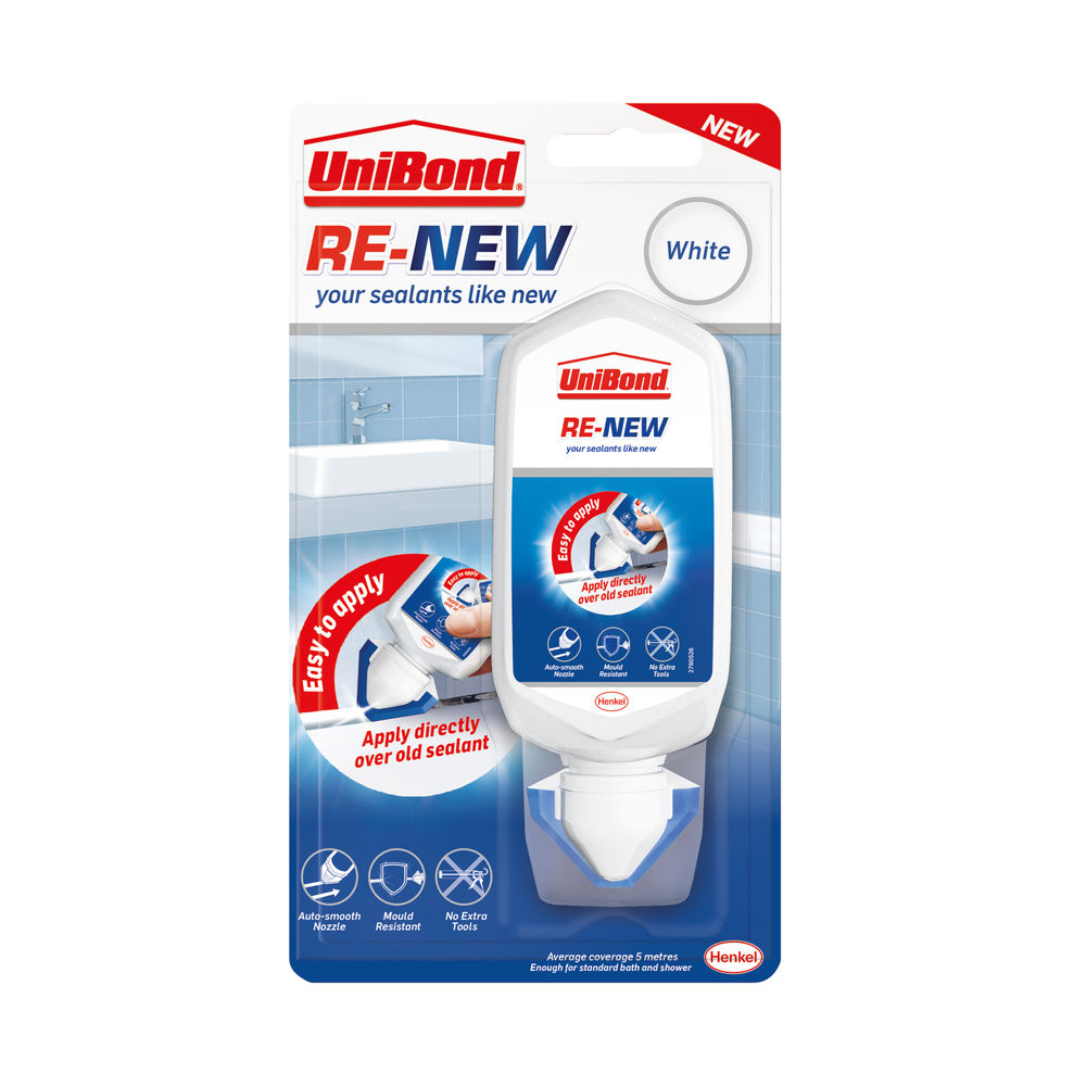 UniBond RE-NEW 80ml White Silicone Sealant