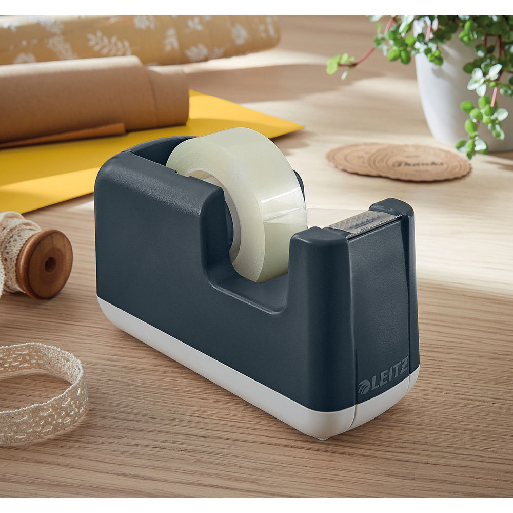 Leitz Cosy Tape Dispenser with Tape Heavy Base Velvet Grey