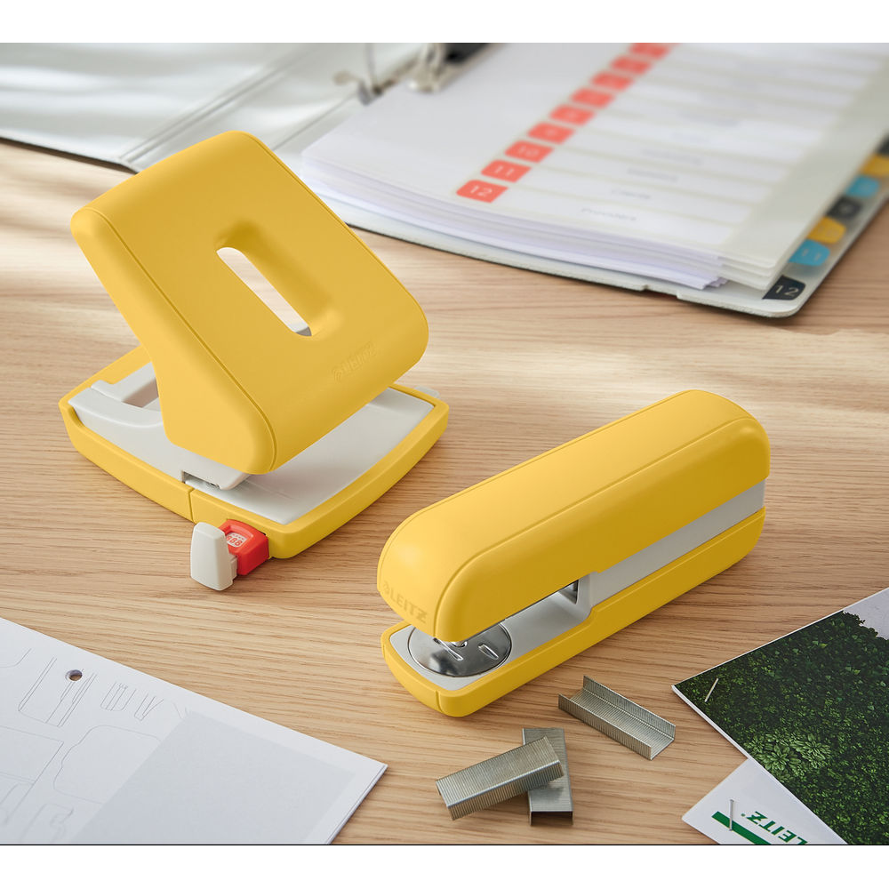 Leitz Cosy Hole Punch 30 Sheet Warm Yellow