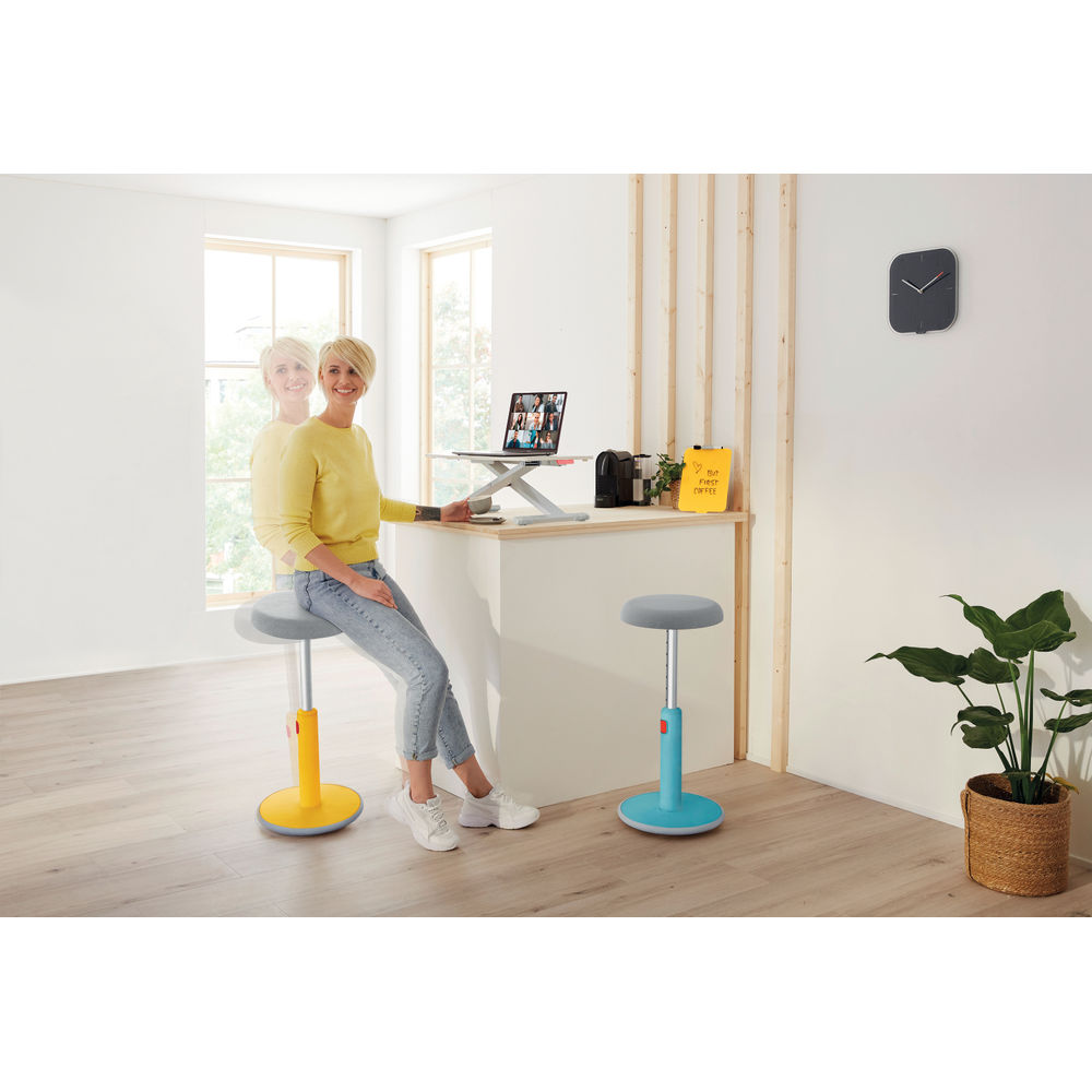 Leitz Ergo Cosy Active Sit/Stand Stool 370x370x690mm Warm Yellow