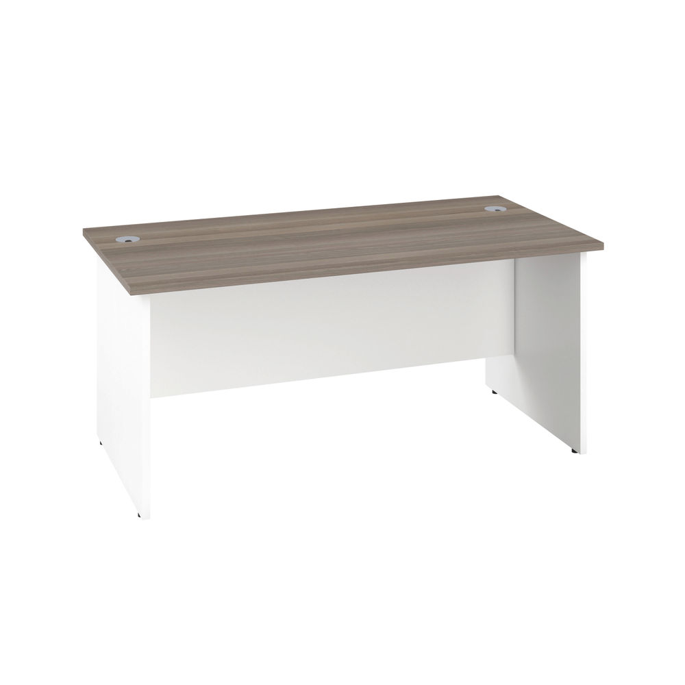 Jemini Rectangular Panel End Desk 1800x800x730mm Grey Oak KF804833