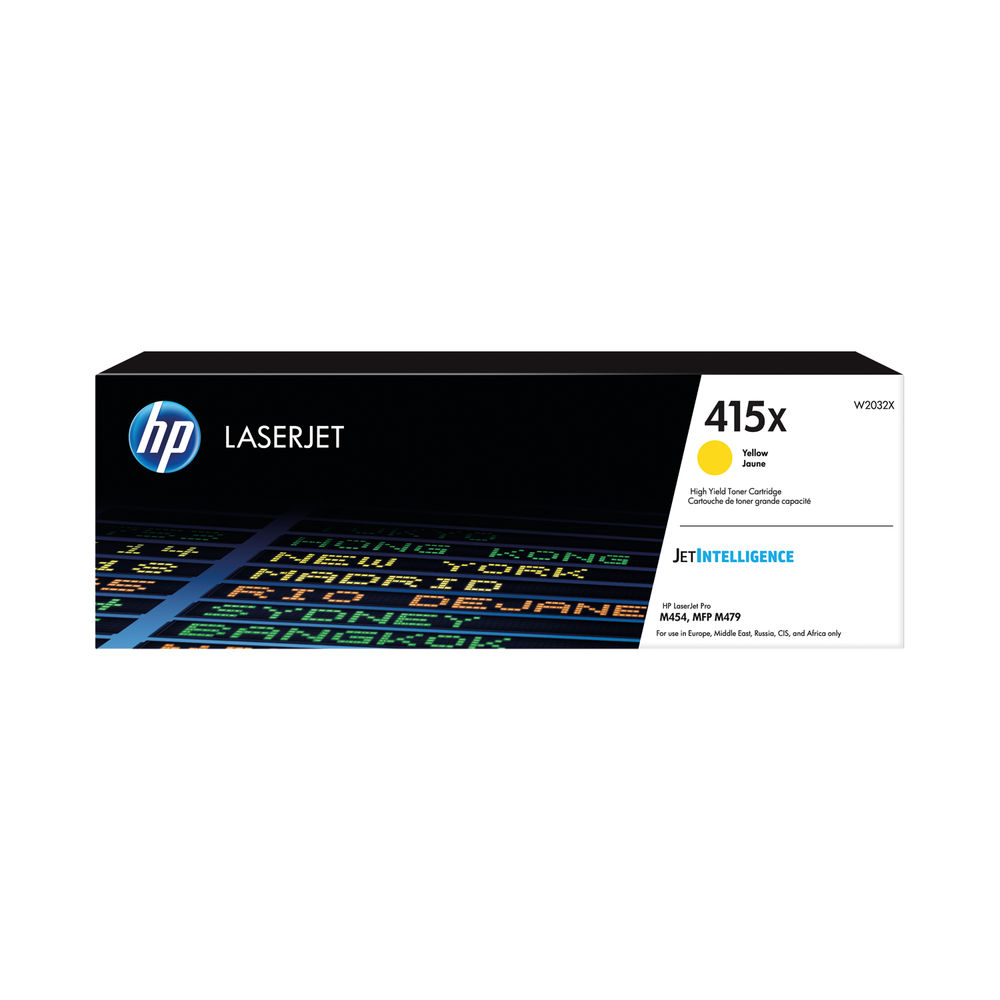 HP 415X Original LaserJet Toner Cartridge High Yield Yellow W2032X