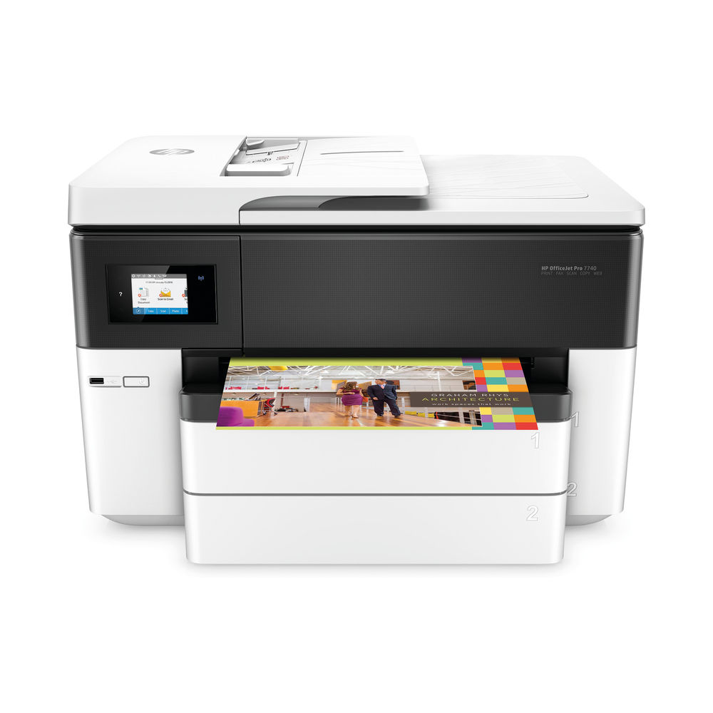 HP Officejet Pro 7740 A3 Wireless All in One Colour Inkjet Printer G5J38A