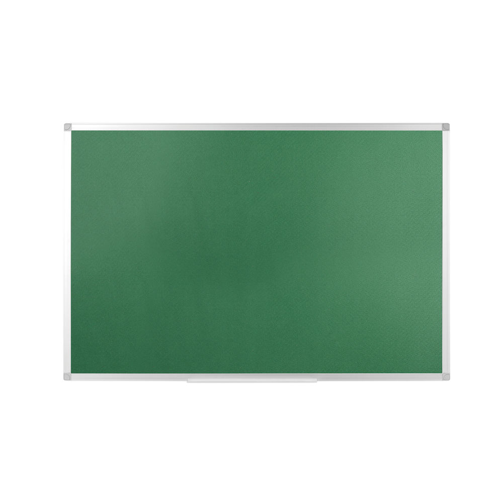 Q-Connect Aluminium Frame Felt Noticeboard with Fixing Kit 900x600mm Green 54034203