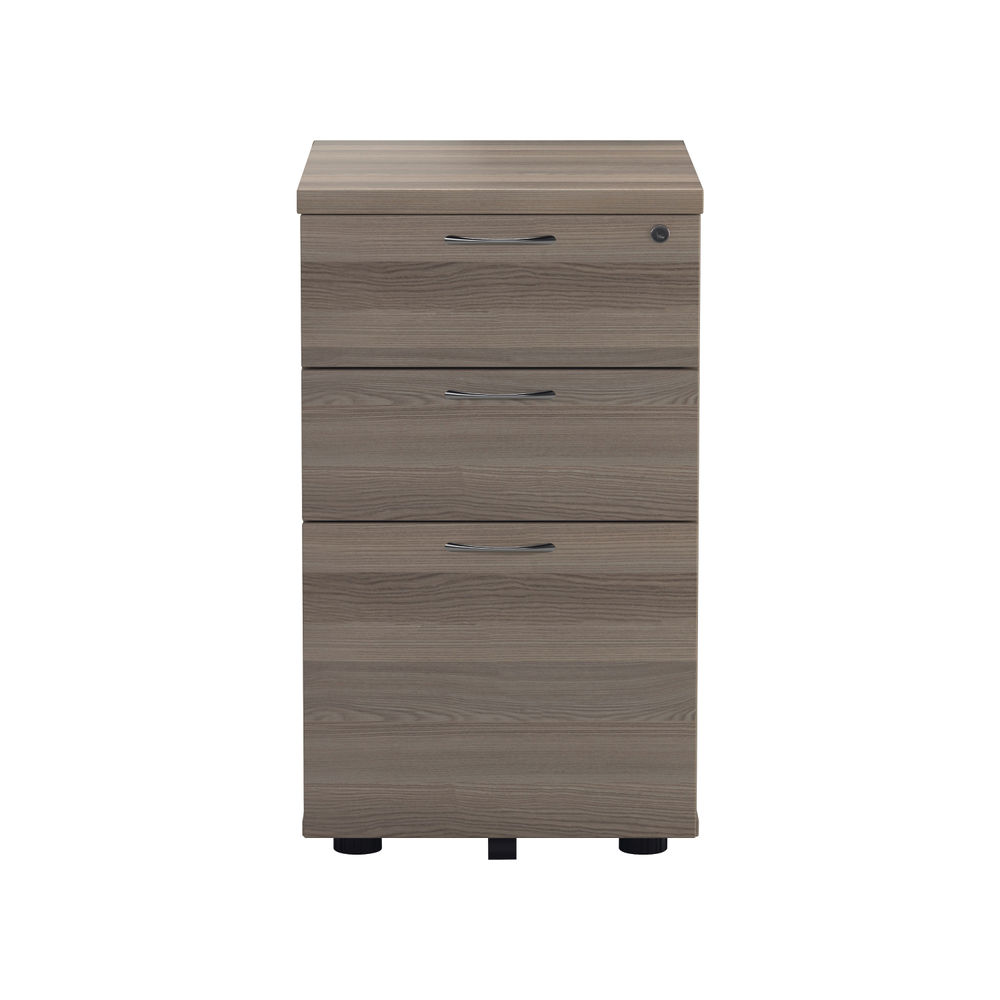 Jemini H690mm Grey Oak 3 Drawer Tall Mobile Pedestal