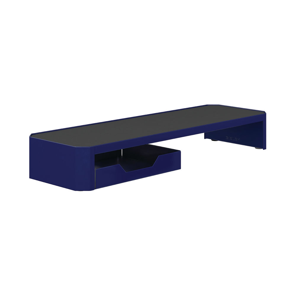 Bisley Platform Large Monitor Stand 750x235mm Oxford Blue