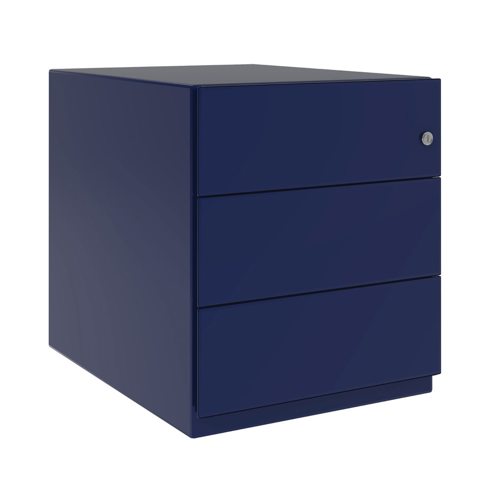 Bisley Note Pedestal 3 Stationery Drawer 420x565x495mm Oxford Blue