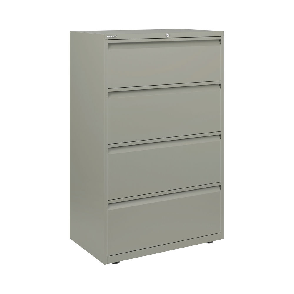 Bisley Essentials Goose Grey 4 Drawer Side Filing Cabinet 800x1270mm