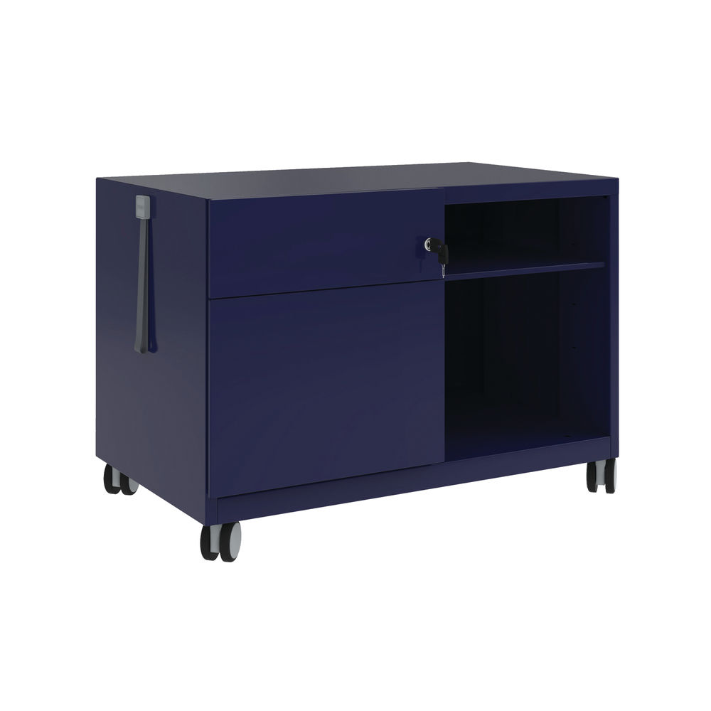 Bisley Caddy Left Hand 2 Drawer 800x490x563mm Oxford Blue