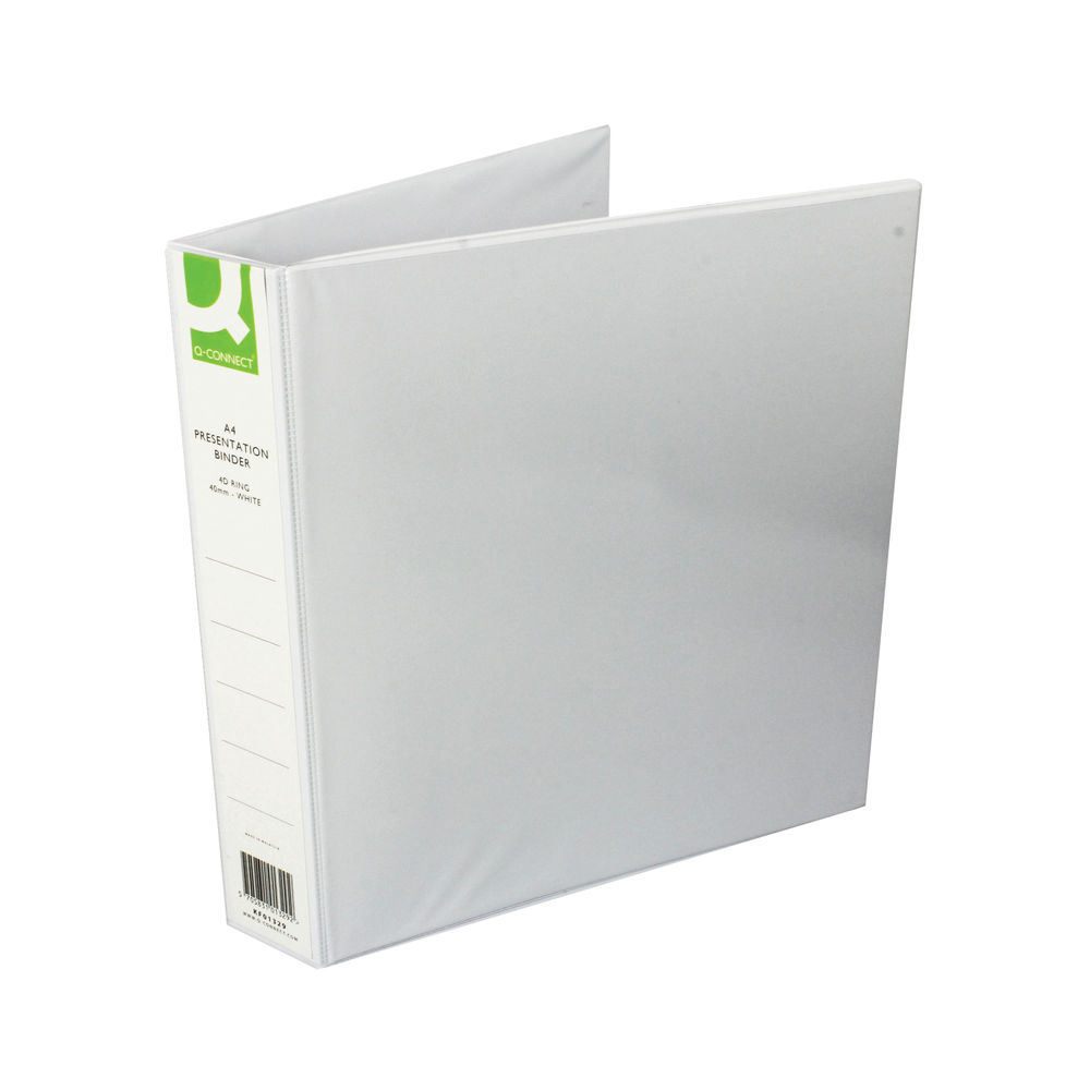 Q-Connect Presentation 40mm 4D Ring Binder A4 White (Pack of 6) KF01329Q