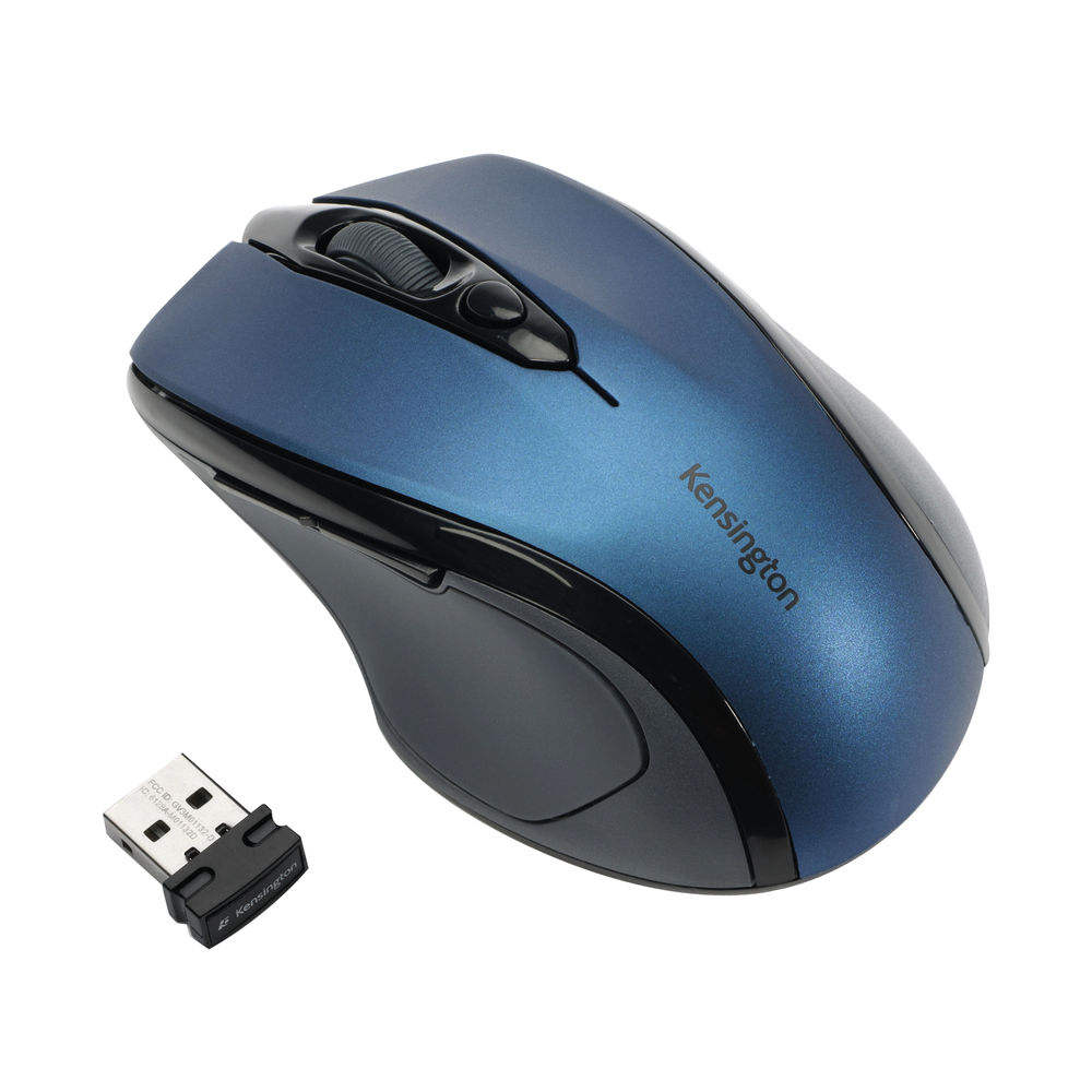 Kensington Pro Fit Blue Mid-Size USB Wireless Mouse - K72421WW