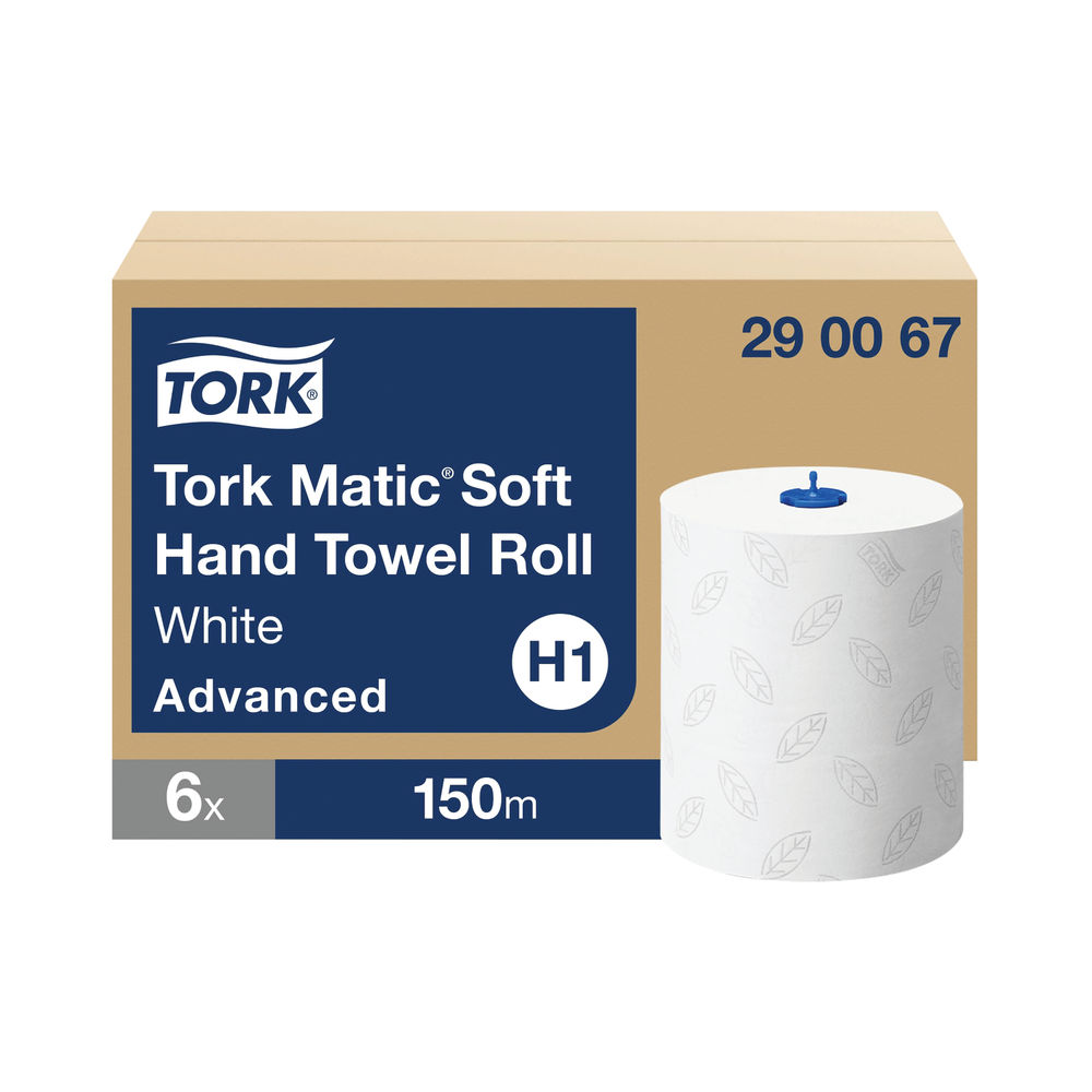 Tork Matic Hand Towel H1 White 150m (6 Pack) 290067