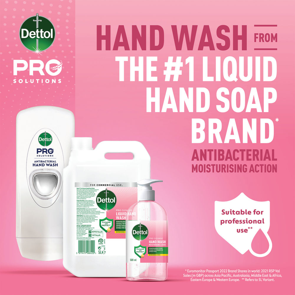 Dettol Pro Cleanse Hand Wash Soap Citrus 5L (Bundle of 2 5L Bottles)