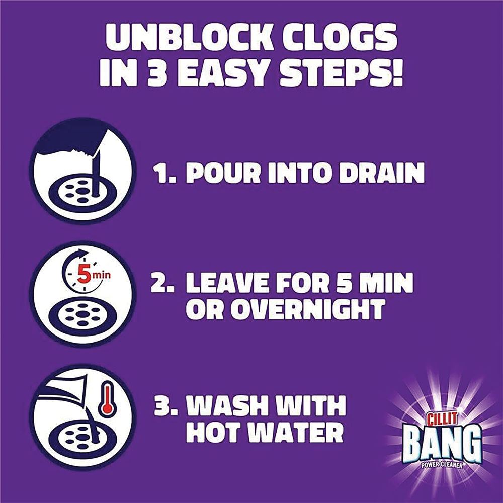 Cillit Bang Power Cleaner Odour Stop Unblocker Gel 500ml