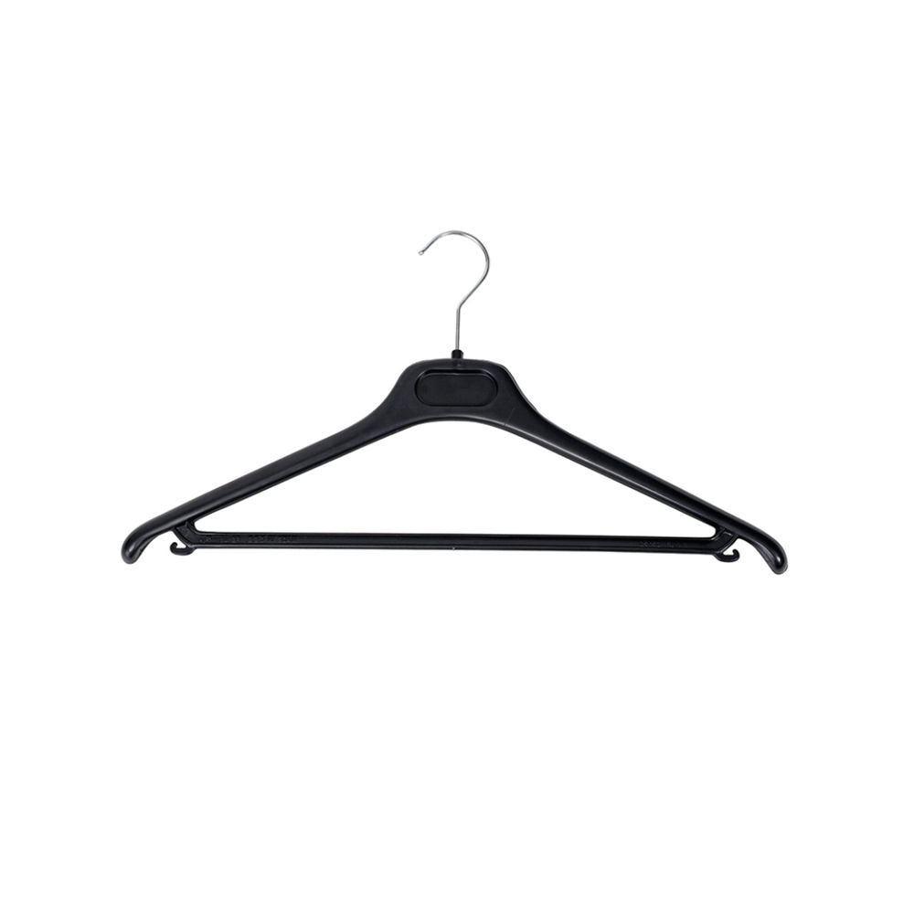 Alba Coat Hanger 450x22x60mm Plastic Black (Pack of 20) PMBASICPL