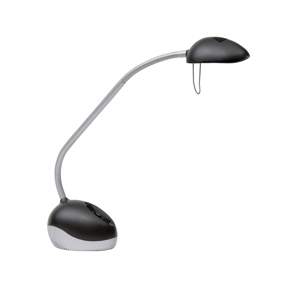 Alba Halox LED Desk Lamp 3/5.5W with UK Plug Black/Grey LEDX N UK