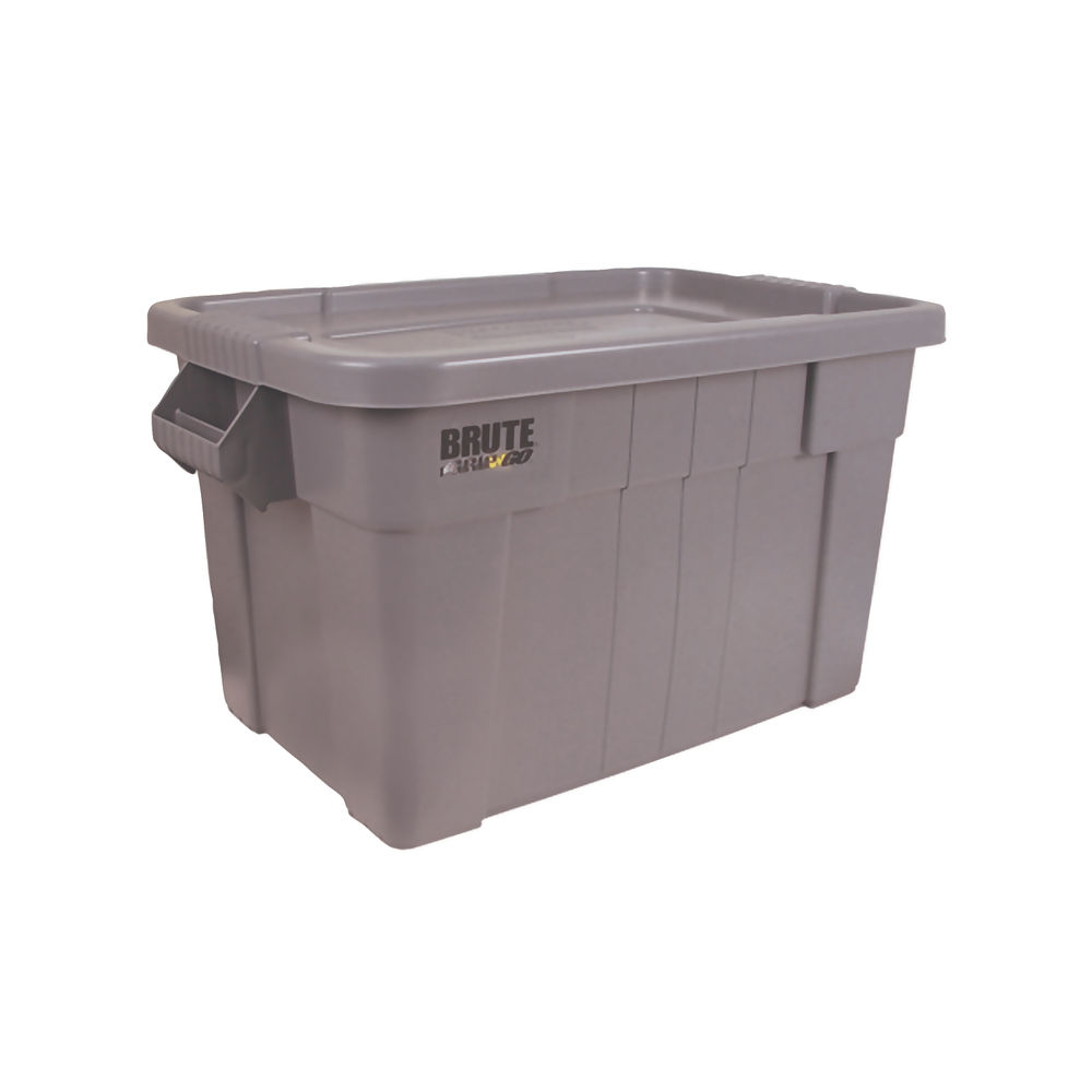 Brute Tote Box/Lid 75 Litre Grey (L707 x W441 x D384mm) 382216