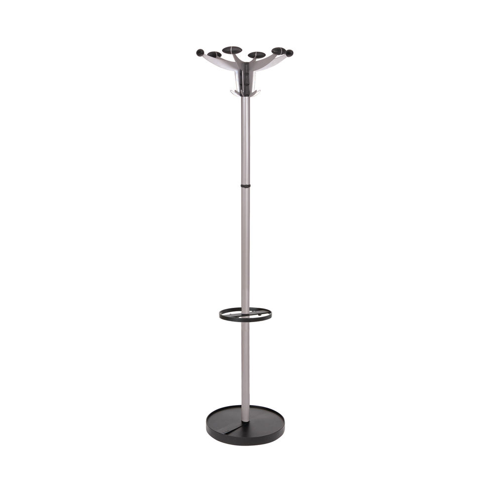 Alba Sevilla Coat Stand 350x350x1720mm Chrome/Black PMSEV