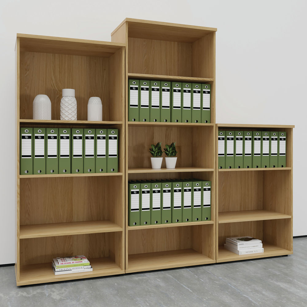 Jemini 1200 x 450mm Grey Oak Wooden Bookcase