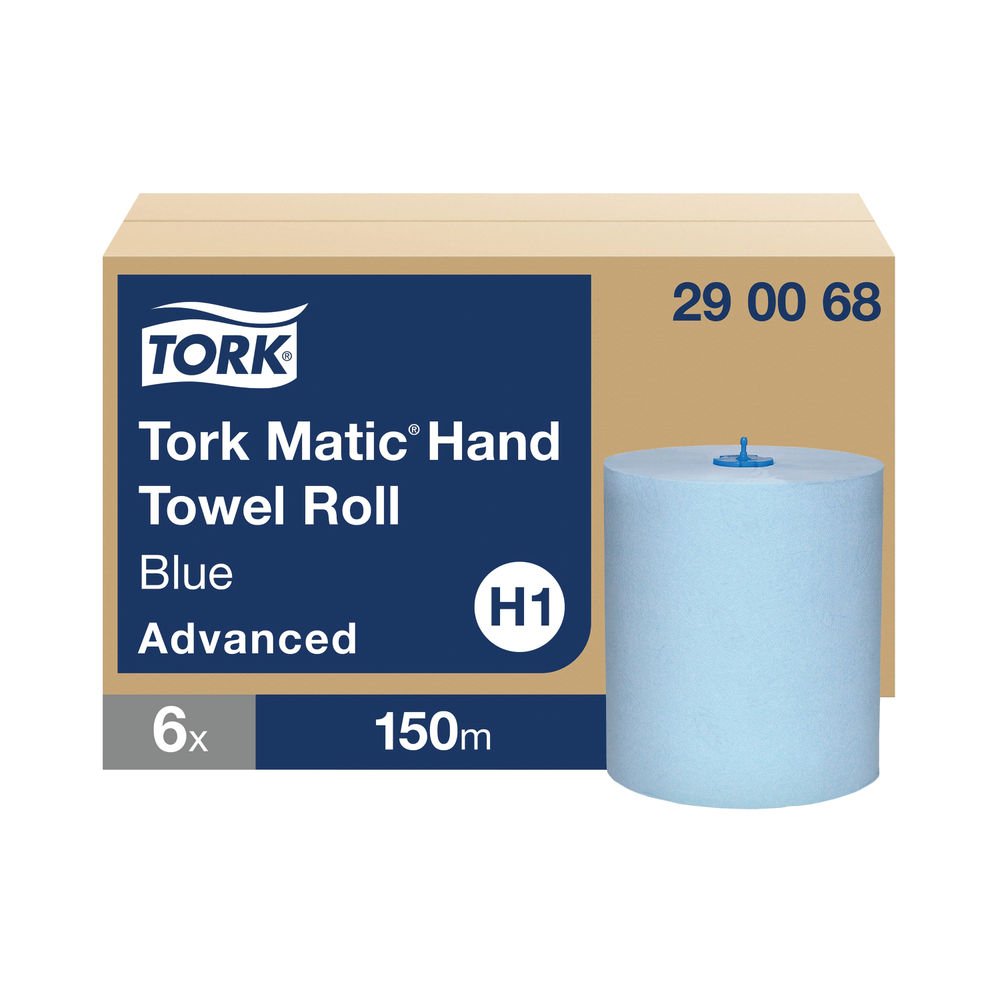 Tork Matic Hand Towel H1 Blue 150m (Pack of 6) 290068
